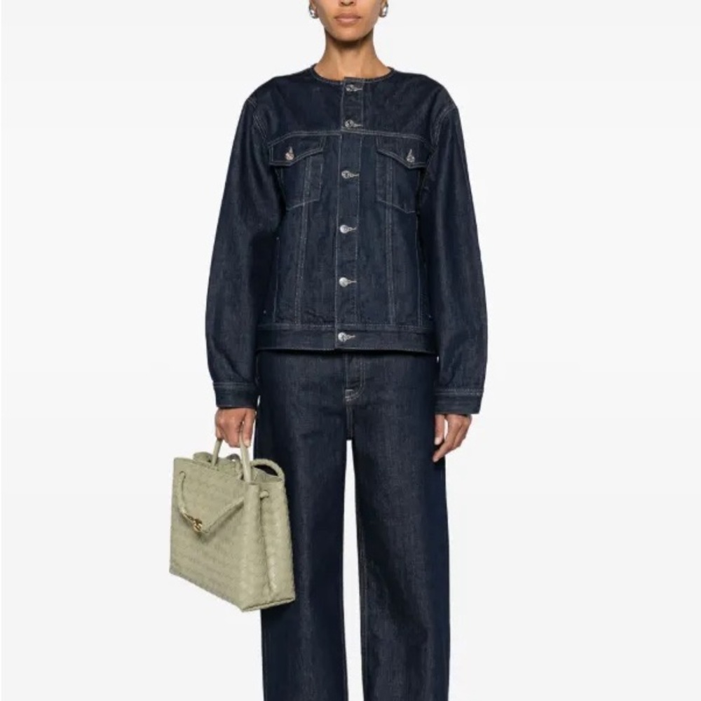 NWT DENIM SET - Samsoe Samsoe Davona Collarless Denim Jacket & Shelly Jeans